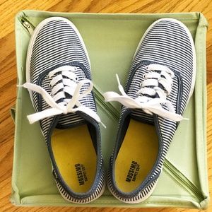 Blue and White Striped Nautical Beach Themed Canvas Runners
